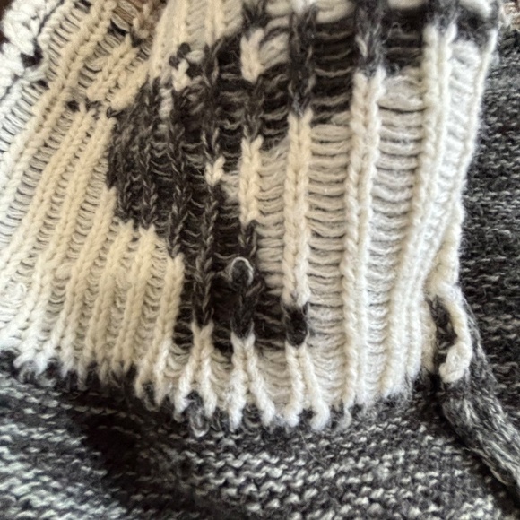 Cowichan full zip cardigan tunic length wool blend, lined hood Kids XL/Women's S - Picture 11 of 11